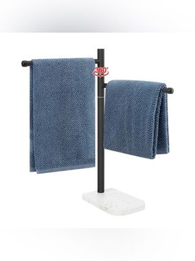 Hand Towel Holder, F-Shape Hand Towel Stand with Marble Base